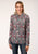 Roper Womens Sage Rayon/Nylon Paisley L/S Romantic Shirt