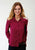 Roper Five Star Womens Wine Polyester Crepe L/S Blouse