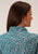 Roper Womens Turquoise 100% Cotton Upstream Paisley S/S Shirt