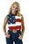 Roper Womens Red 100% Cotton Sleeveless Stars Stripes American Flag Shirt