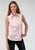 Roper Basics Ladies Pink 100% Cotton Solid Poplin Sleeveless Shirt