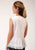 Roper Womens White 100% Cotton Silver Lurex S/L Tunic
