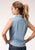 Roper Womens Light Blue 100% Cotton Denim S/L Shirt