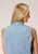 Roper Womens Light Denim 100% Cotton Cropped Zip Vest