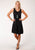 Roper Womens Black Polyester Jersey Tank S/L Dress