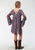 Roper Womens Red Rayon/Nylon Stampede Print L/S Dress