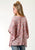 Roper Womens Pink Multi Polyester Space Dye Sweater