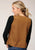 Roper Womens Brown Polyester Faux Suede Fringe Vest