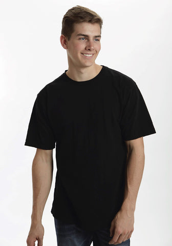 Ouray Unisex Black 100% Cotton Plain S/S T-Shirt