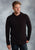 Ouray Mens Black 100% Cotton USA Thermal Hoodie