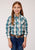 Roper Girls Kids Vintage Turquoise 100% Cotton Plaid L/S Shirt