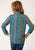 Roper Girls Kids Multi-Color Rayon/Nylon Leopard Stripe L/S Blouse