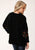 Roper Womens Black Polyester Velvet Open Front Blazer