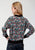 Roper Bomber Womens Black Rayon/Nylon Flower Print Jacket