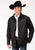 Roper Mens Black/Grey Polyester Reversible Quilted Plaid Jacket