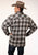 Roper Mens Tan 100% Cotton Sherpa Flannel Plaid L/S Shirt