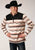 Roper Mens Cream Polyester Horizontal Aztec Fleece Jacket