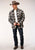 Roper Mens Tan 100% Cotton Sherpa Flannel Plaid L/S Tall Shirt