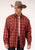 Roper Mens Orange 100% Cotton Sherpa Flannel Plaid L/S Tall Shirt