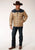 Roper Mens Khaki/Blue Polyester Quilted Insulated Jacket