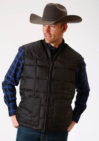Roper Rangegear Mens Black Polyester Insulated Vest