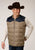 Roper Mens Khaki/Blue Polyester Quilted Insulated Vest