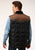 Roper Mens Black/Brown Polyester Insulated Vest