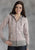 Ouray Womens Grey/Pink 100% Cotton USA Feeder Stripe Hoodie