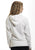 Ouray Womens White 100% Cotton USA Asymmetric Hoodie