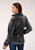 Roper Womens Charcoal Grey Polyester Fuzzy Fleece Jacket