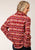 Roper Womens Berry Polyester Aztec Fleece Jacket