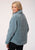Roper Womens Steel Blue Polyester Polar Fleece Lined Jacket