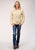 Roper Womens Cream Polyester Faux Mink Fleece Jacket