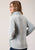Roper Womens Aqua Polyester 1/4 Zip Pullover Fleece Jacket