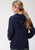 Roper Womens Navy 100% Cotton Triangles Sweatshirt