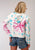 Roper Womens White Poly/Rayon Tie Dyed French Terry Sweatshirt