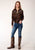 Roper Womens Brown Polyester Wild West Bomber Jacket