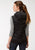 Roper Womens Black Nylon Down Coated Hooded Vest
