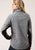 Roper Womens Grey/Black Polyester MicroFleece Pullover Jacket