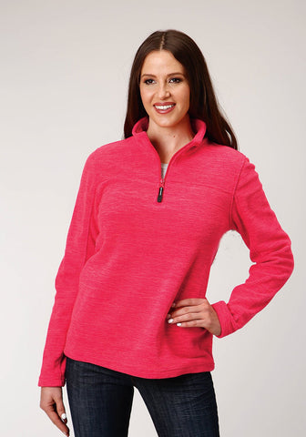 Roper Womens Neon Pink Polyester Micro Fleece Jacket