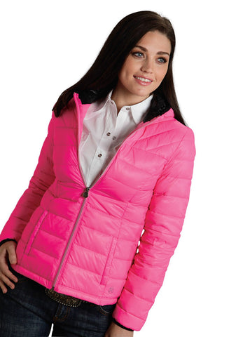 Roper Outerwear Ladies Pink Nylon 50/50 Down Western Jacket