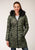 Roper Womens Camo Nylon Down Filled Fur Coat