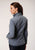 Roper Womens Heather Blue Polyester Softshell Zip Jacket