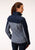 Roper Womens Navy/Grey Polyester Softshell Pieced Jacket