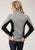 Roper Womens Charcoal/Black Polyester Fleece Knit Jacket