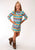 Roper Girls Kids Multi-Color Rayon/Nylon Serape Print Skirt