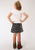 Roper Kids Girls Black Rayon/Nylon Cowgirl Print Skirt