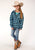 Roper Girls Kids Blue/White 100% Cotton Thermal Lined Hooded Jacket
