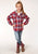 Roper Girls Kids Red/White 100% Cotton Thermal Lined Hooded Jacket