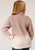 Roper Girls Kids Pink Polyester Dip Dye Polar Fleece Jacket
